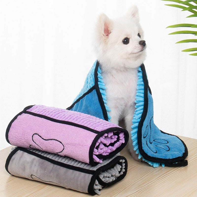 Quick-Drying Super Absorbent Dog Bathrobe Microfiber Bath Towels