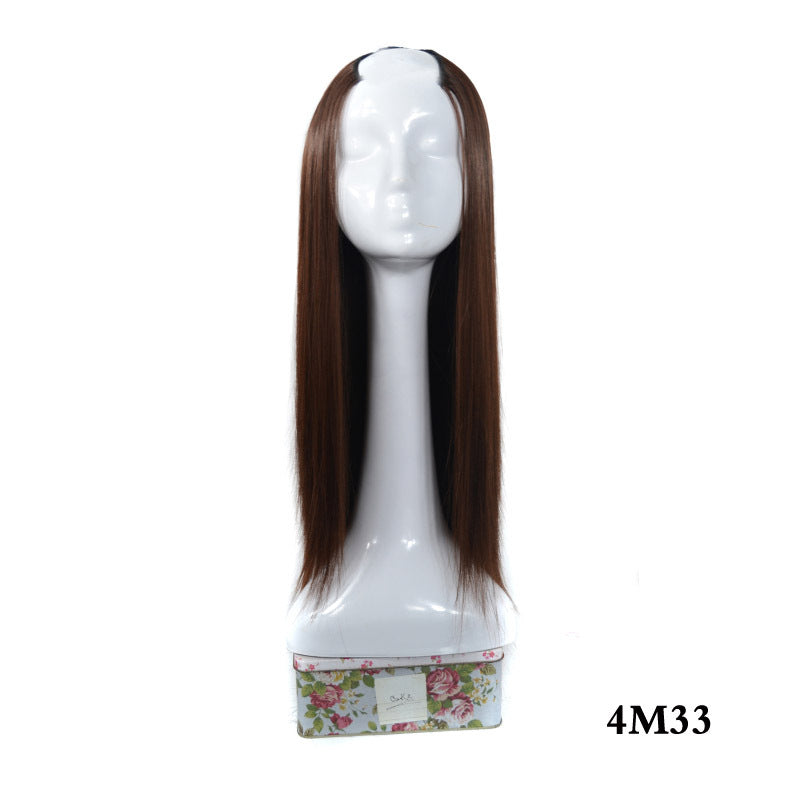 Long Straight Hair U-shaped Half Headgear