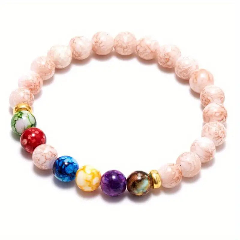 Natural Stone Chakra Beads Bracelet.