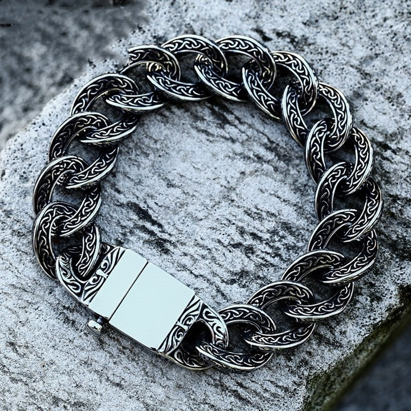 Viking Chain Titanium Stainless Steel Bracelet