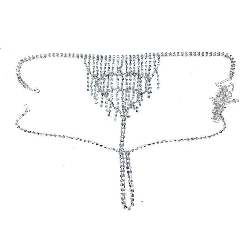 Sexy Rhinestone Lingerie Body Chain