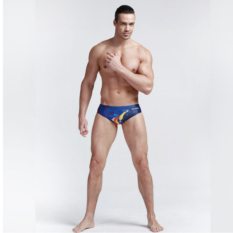 Men's Low-waist Tight, Quick-dry Swim Trunks