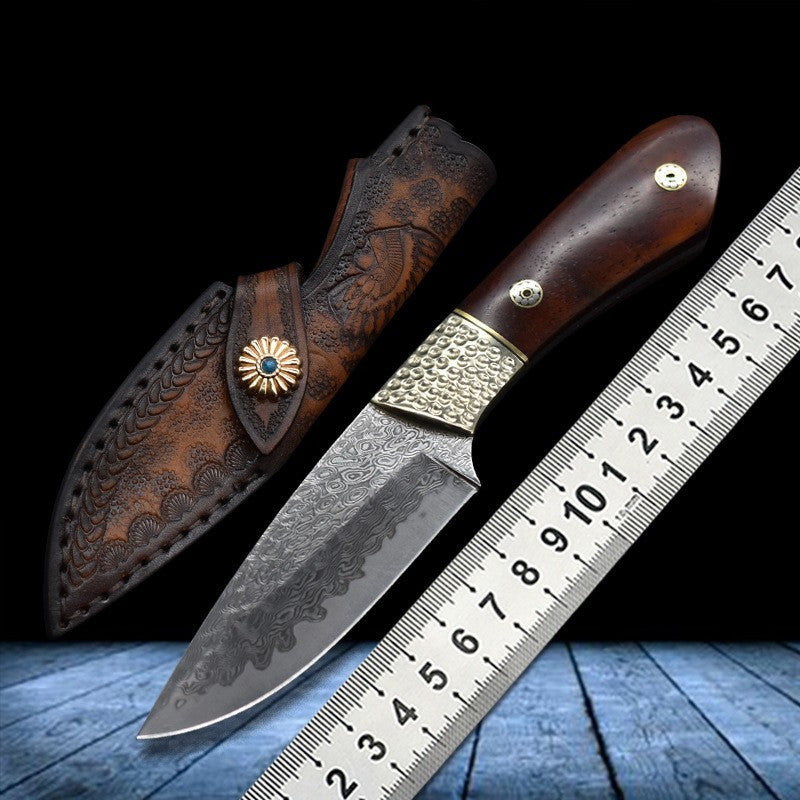 Damascus Steel Hardness Hunting Knife