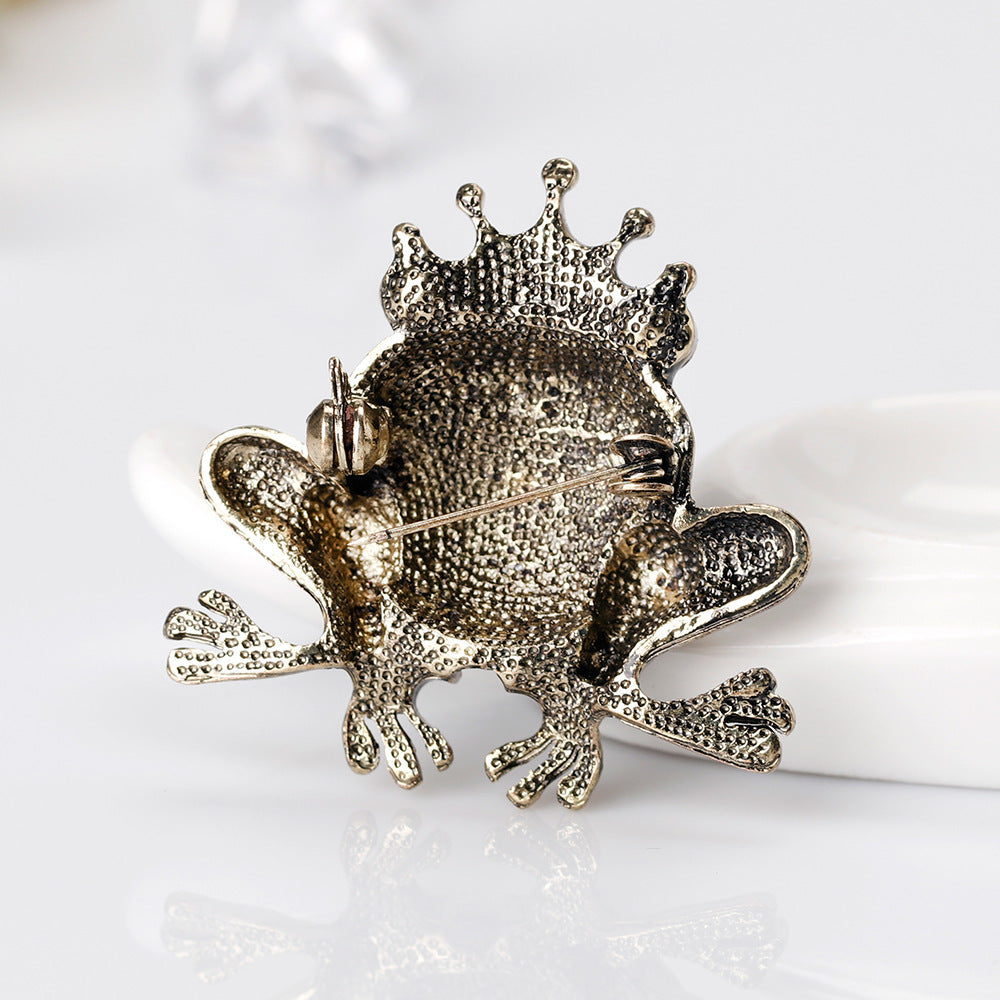 Frog Prince Diamond Brooch