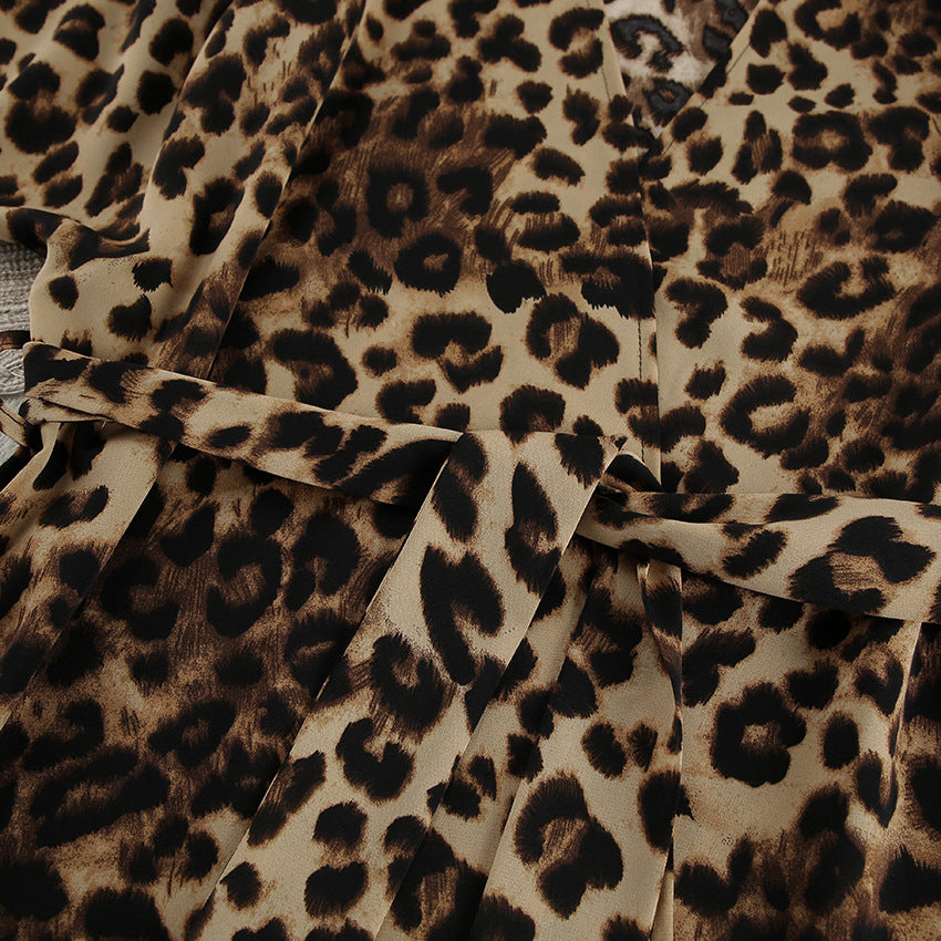 Leopard Print Loose And Breathable Pajama Set