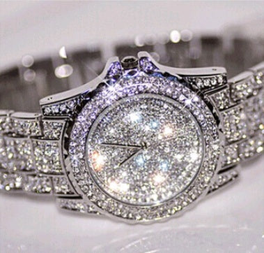 Rhinestone Diamond Steel Strap Watch