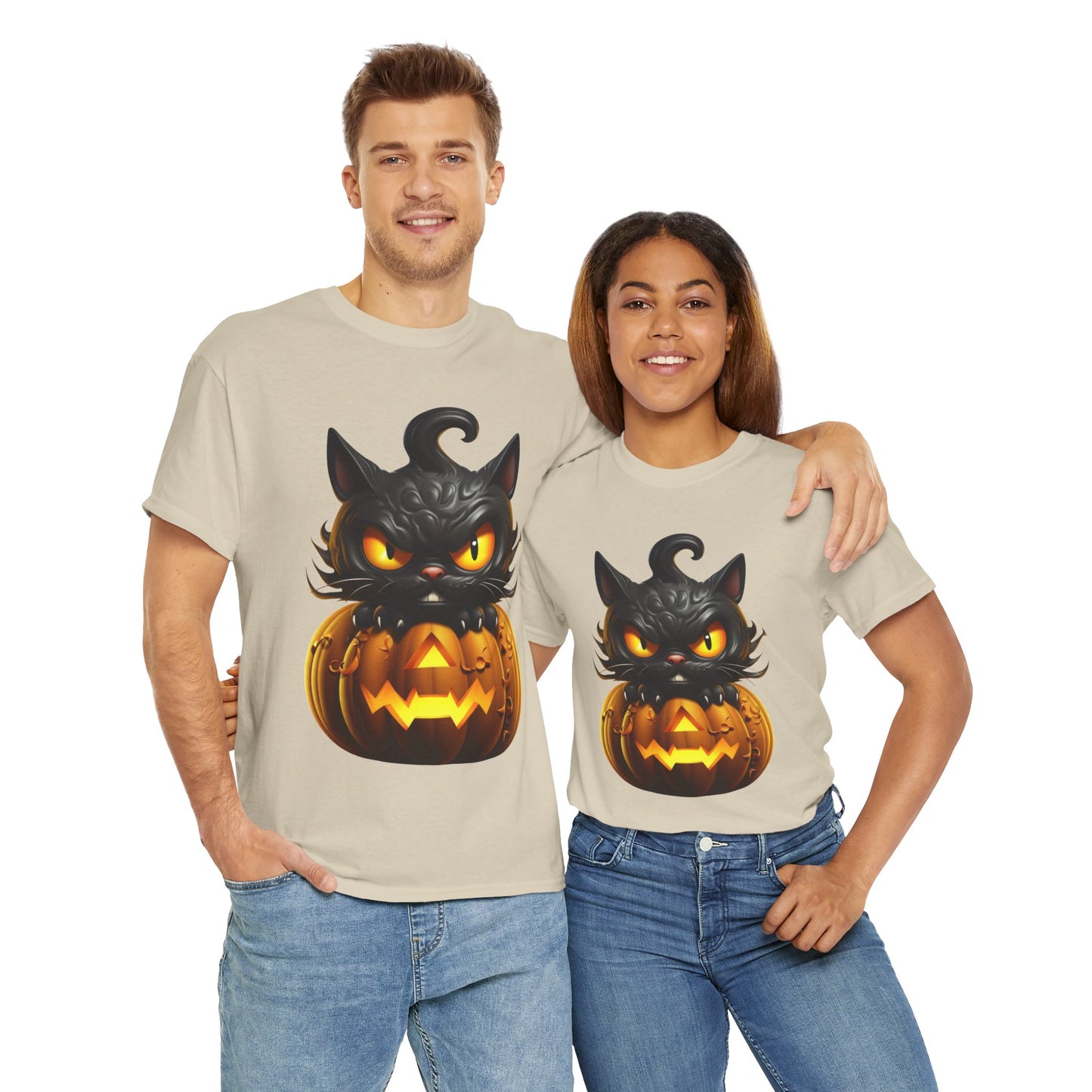 Halloween Kitty. Heavy Cotton T-Shirt