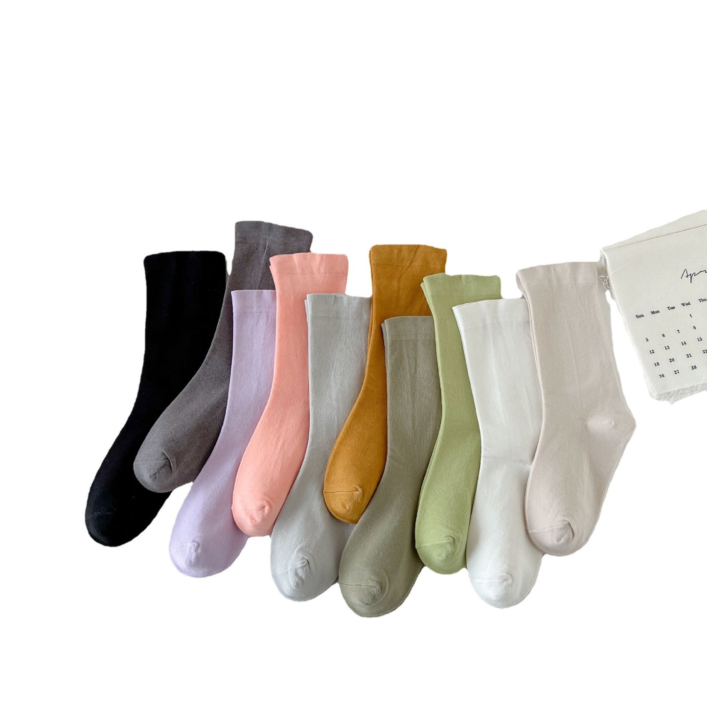 Pure Cotton Mid-calf Length Socks