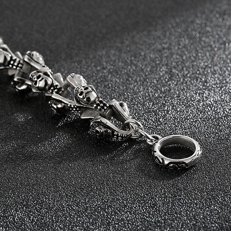 Stainless Steel Skulleton Bracelet