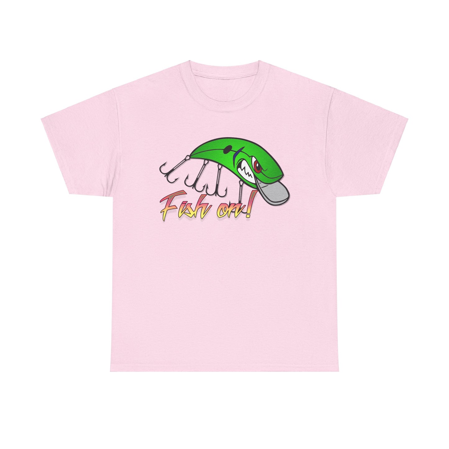 Fish on Lure, Heavy Cotton T-Shirt