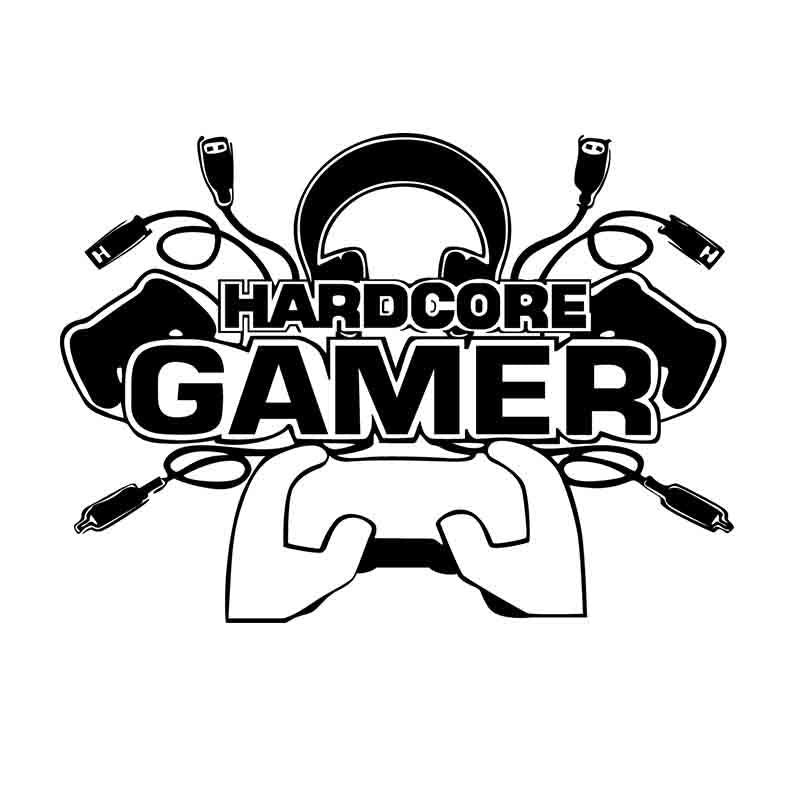 Hardcore Gamer Wall Decal