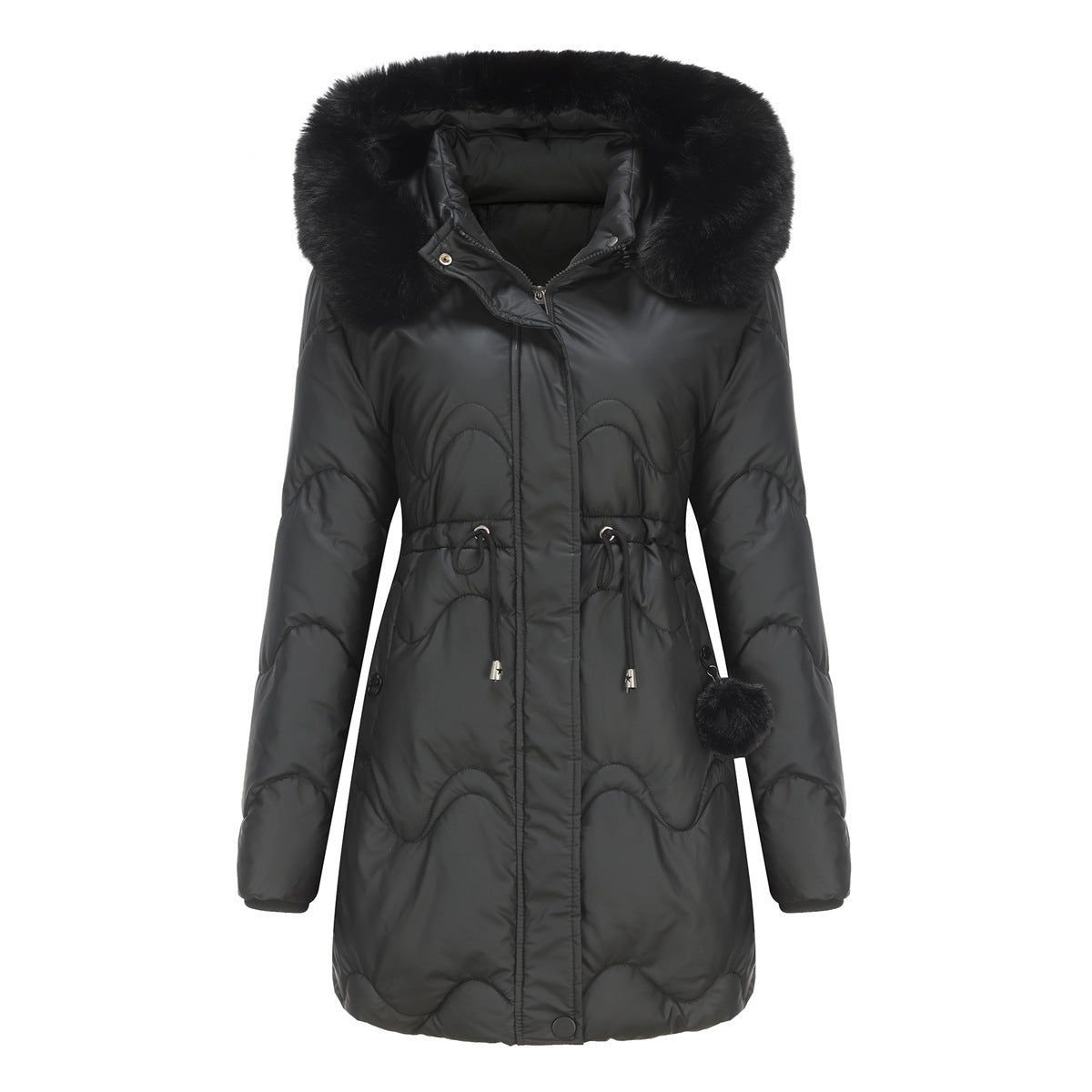 Women's Detachable Hat Wool Jacket