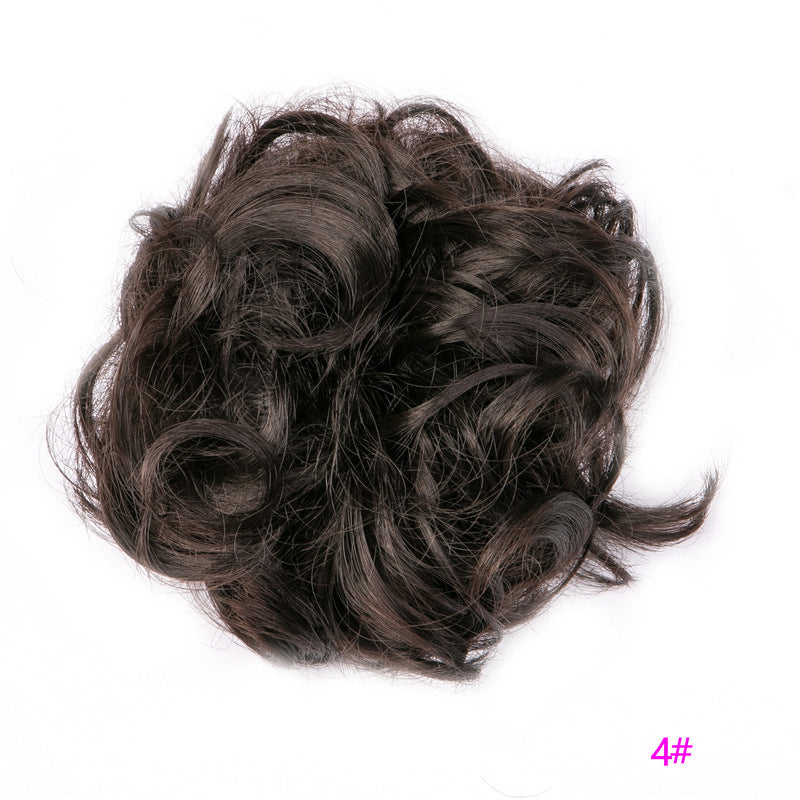 Popular hair bun fluffy natural drawstring fiber hair