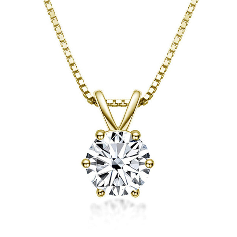 S925 Silver Pendant Diamond Necklace