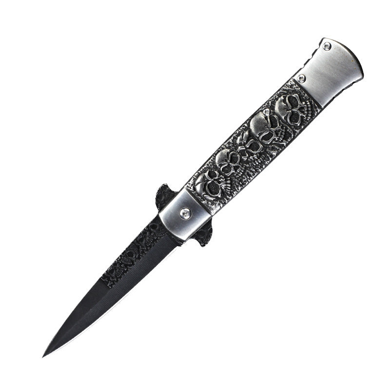 Skulls Stainless Steel Folding Knife