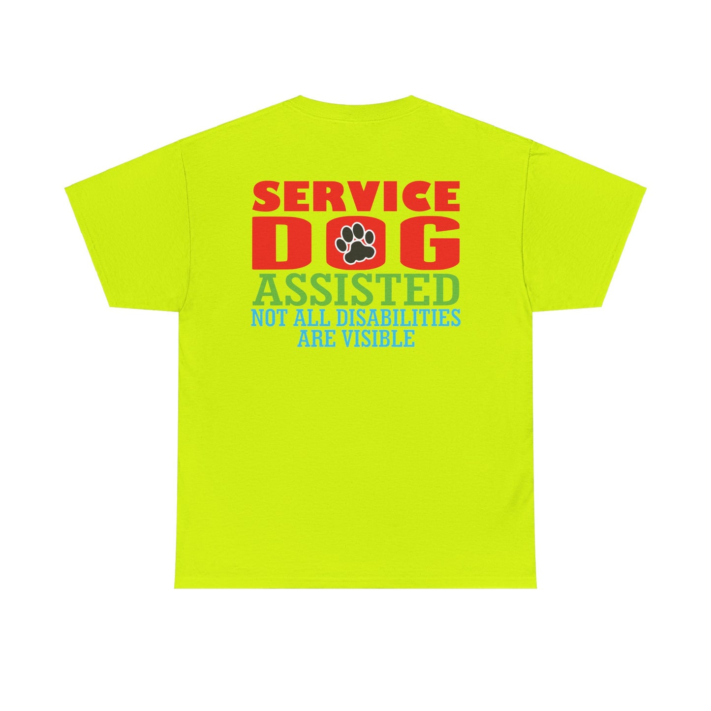 Service Dog Assisted. Heavy Cotton T-Shirt