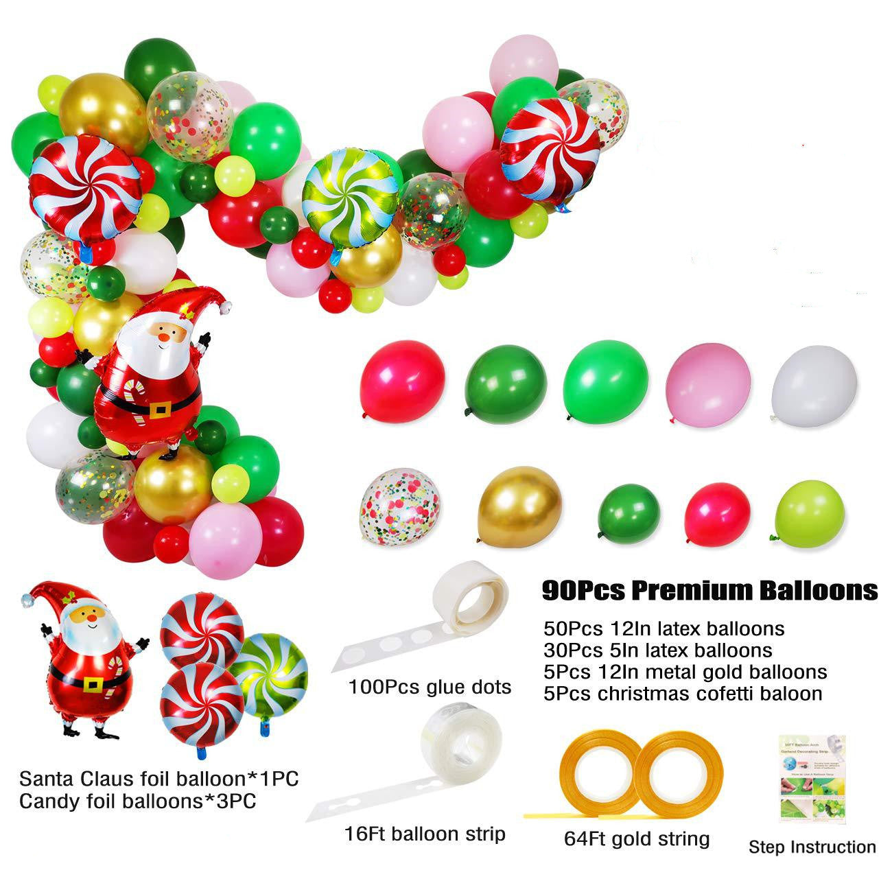 Christmas balloon garland