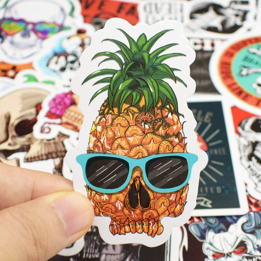 Skull head stickers