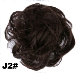 Popular hair bun fluffy natural drawstring fiber hair