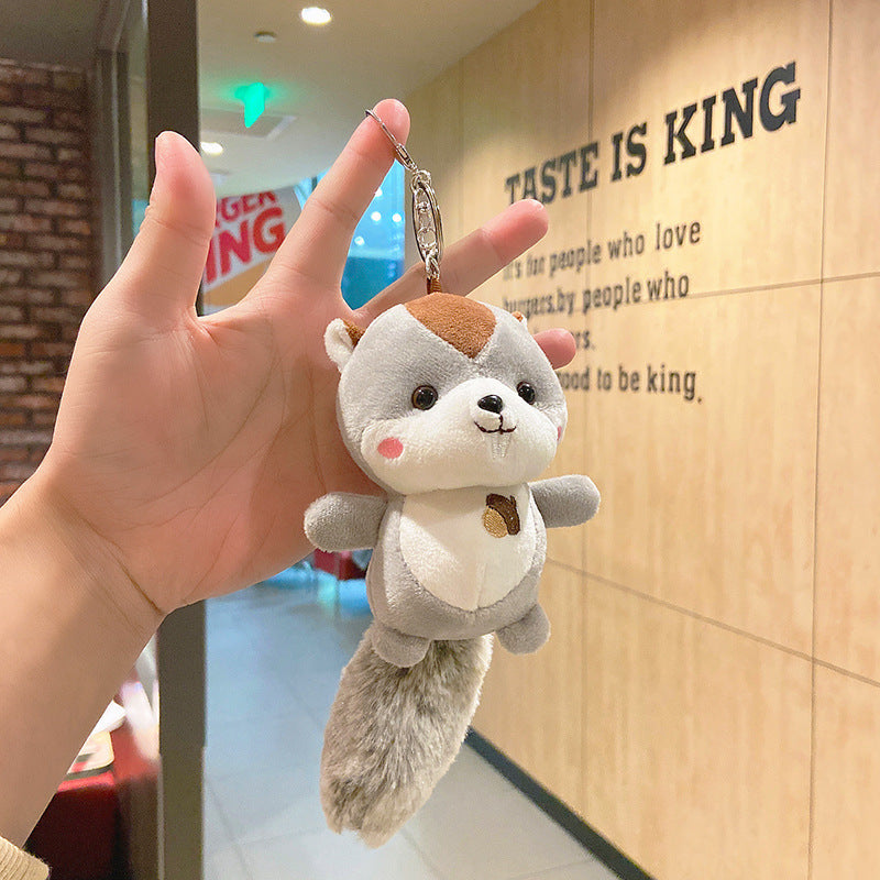 Plush Squirrel Keychain