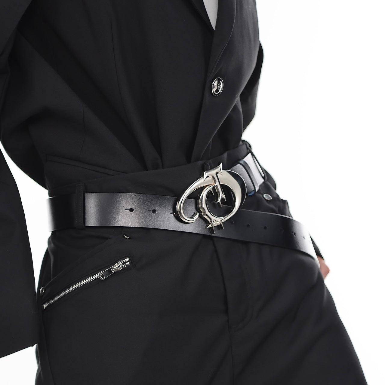 Pioneer Irregular Metal Logo Belt