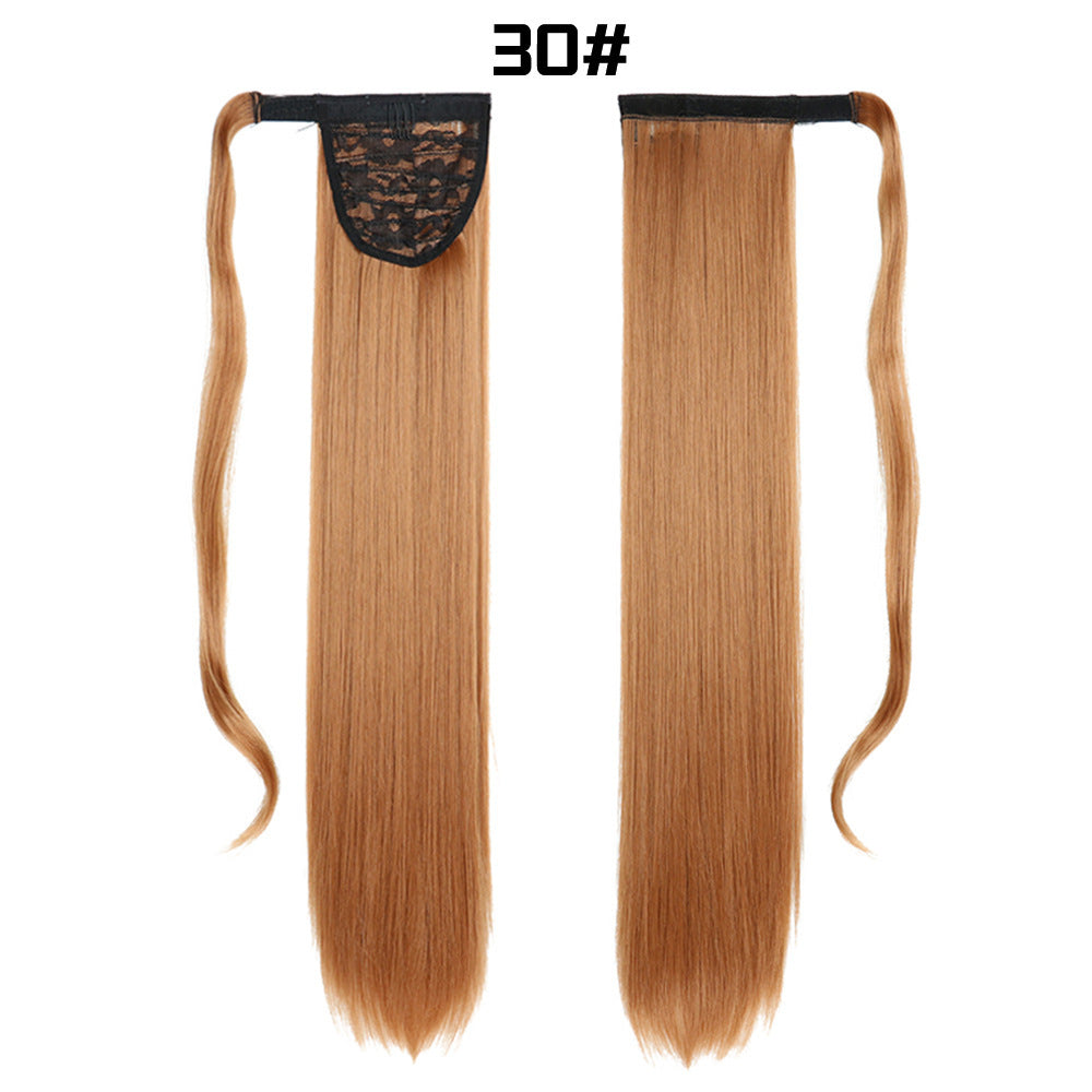 Long Straight Hair Velcro Ponytail