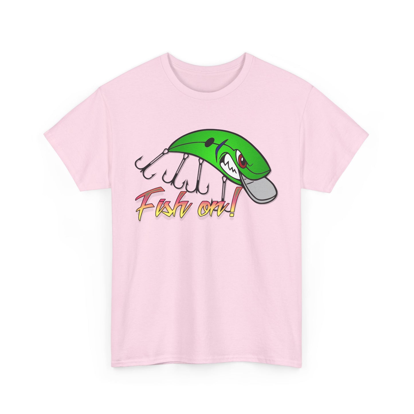 Fish on Lure, Heavy Cotton T-Shirt