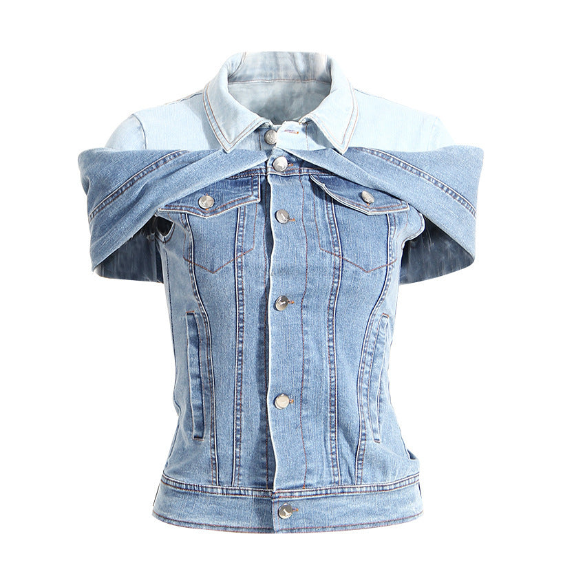 Sweet Cool Bandage Denim Shirt