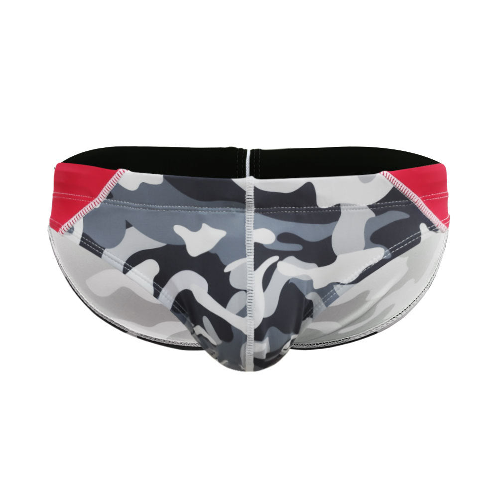 Men's sexy Camo Low Waist Swim Briefs