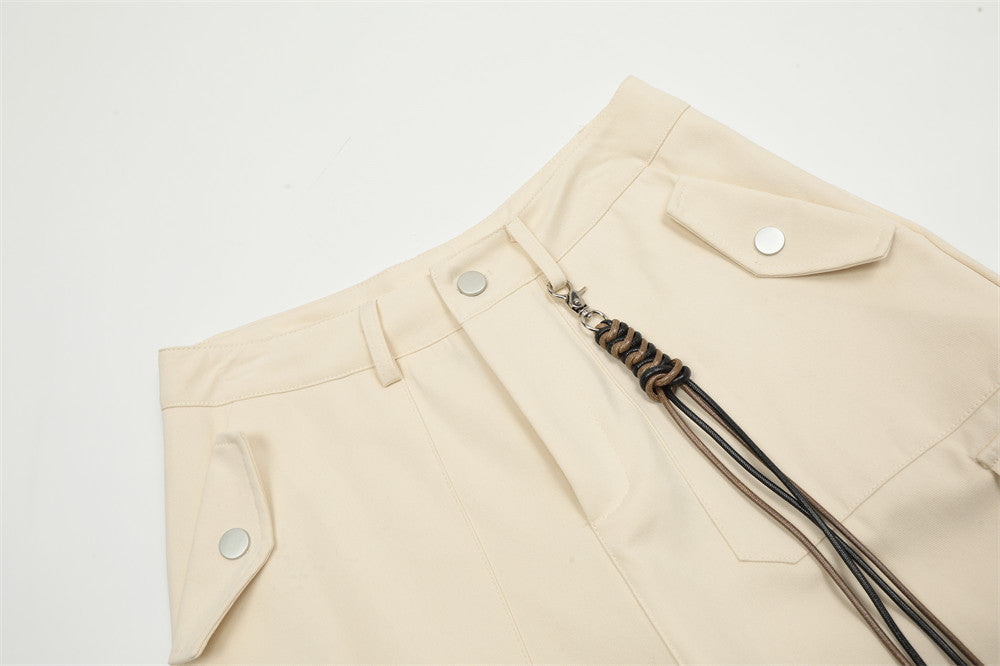 Multi-Pocket Straight Shorts