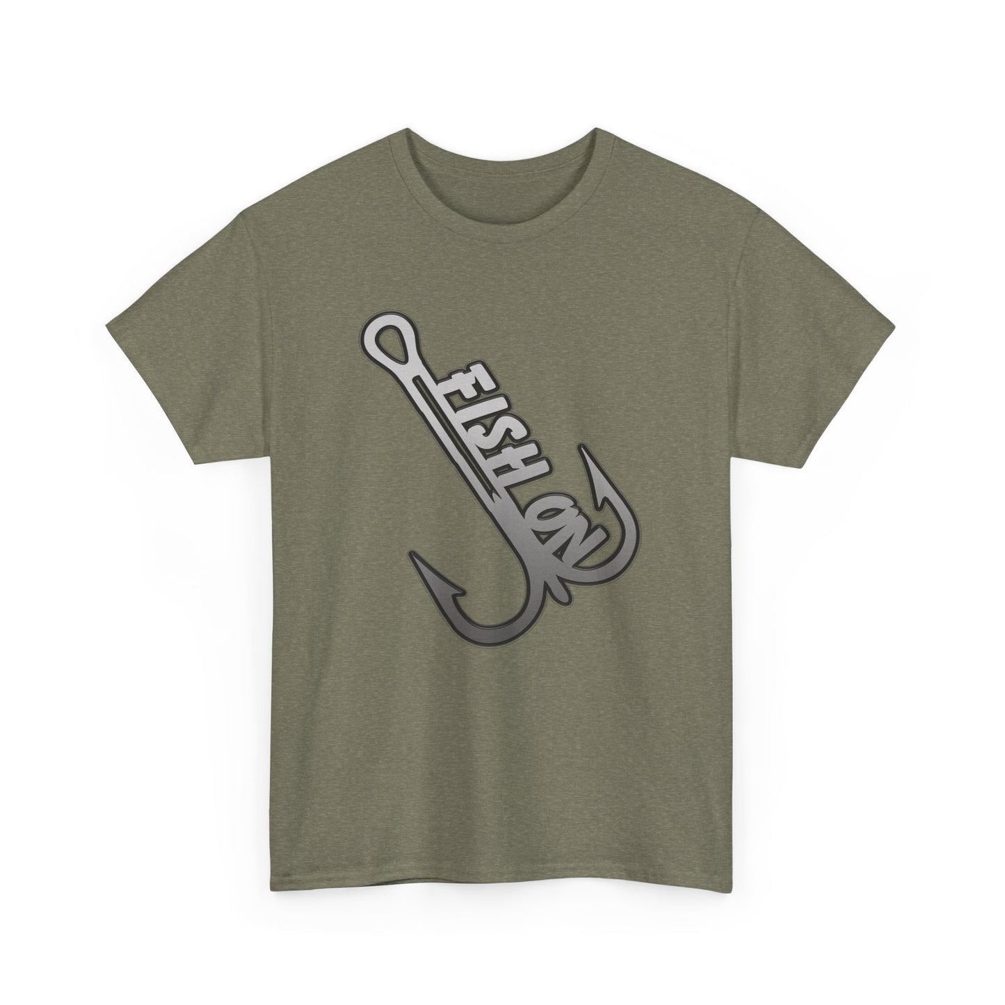 Fish on treble hook, Heavy Cotton T-Shirt