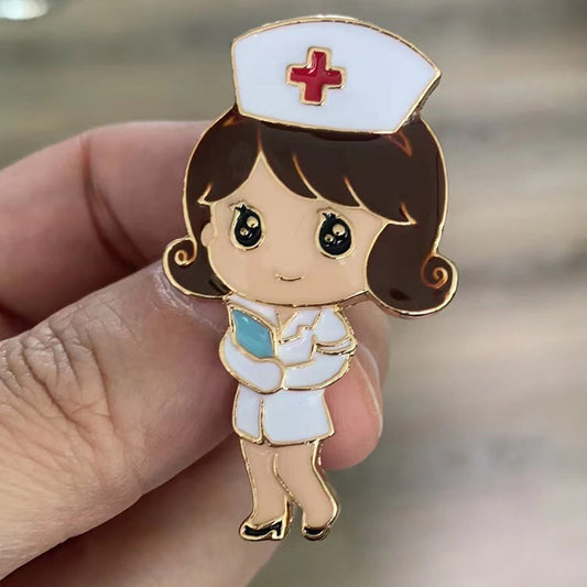 Cute Cartoon Nurse Brooch