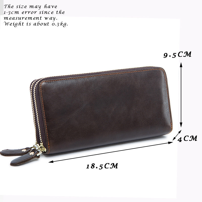 Men's Double Zipper Wallet