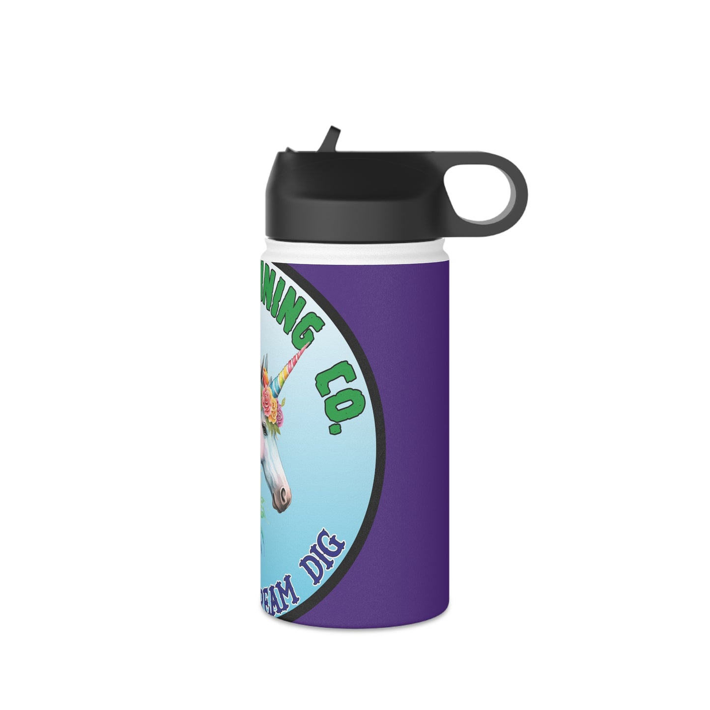 Oregon Mining Co. Unicorn Dream Dig. Stainless Steel Water Bottle