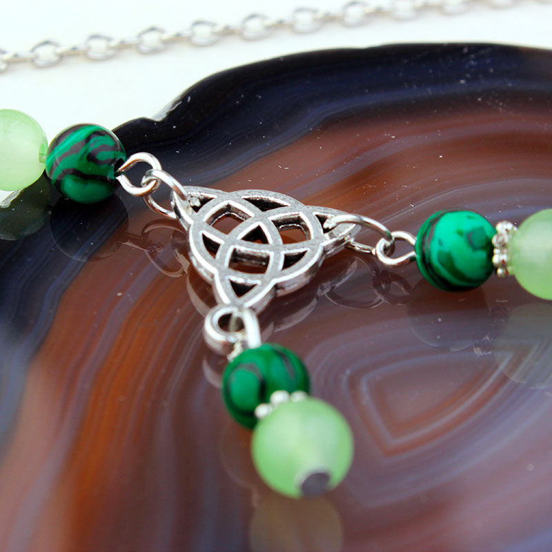 Gothic Irish Knot Peacock Necklace