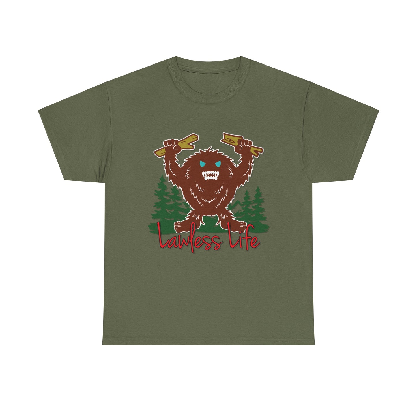 Lawless Life Sasquatch. Heavy Cotton T-Shirt