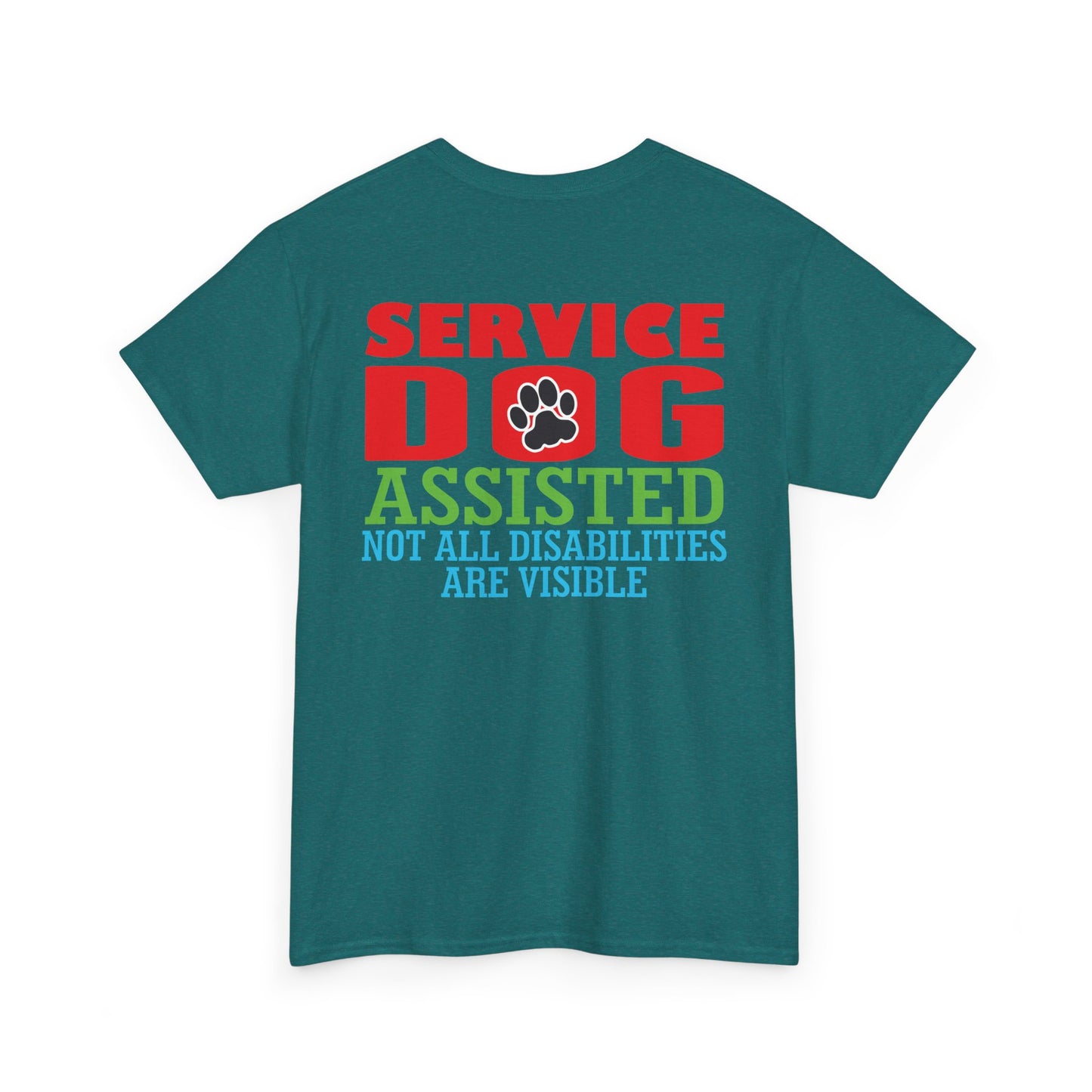 Service Dog Assisted. Heavy Cotton T-Shirt