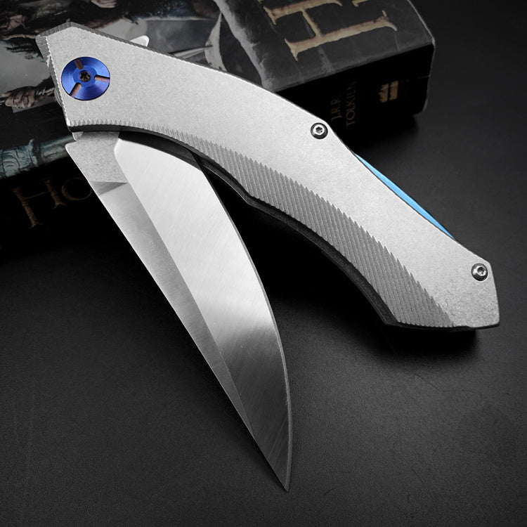 Sleek Satin High Hardness Folding Knife