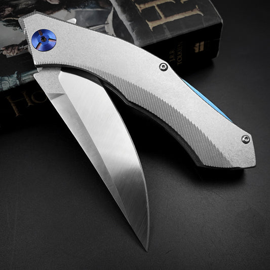 Sleek Satin High Hardness Folding Knife