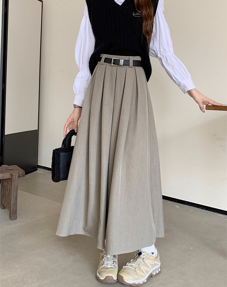 Slim Fit Temperament Midi Skirt