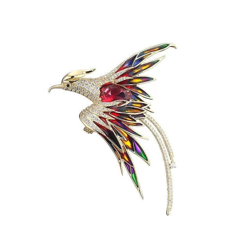 Elegant Phoenix Brooch