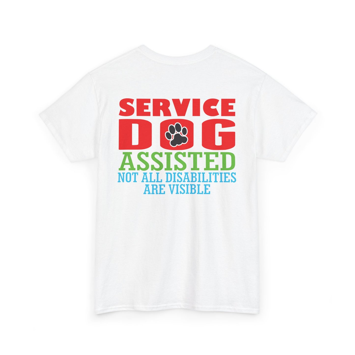 Service Dog Assisted. Heavy Cotton T-Shirt