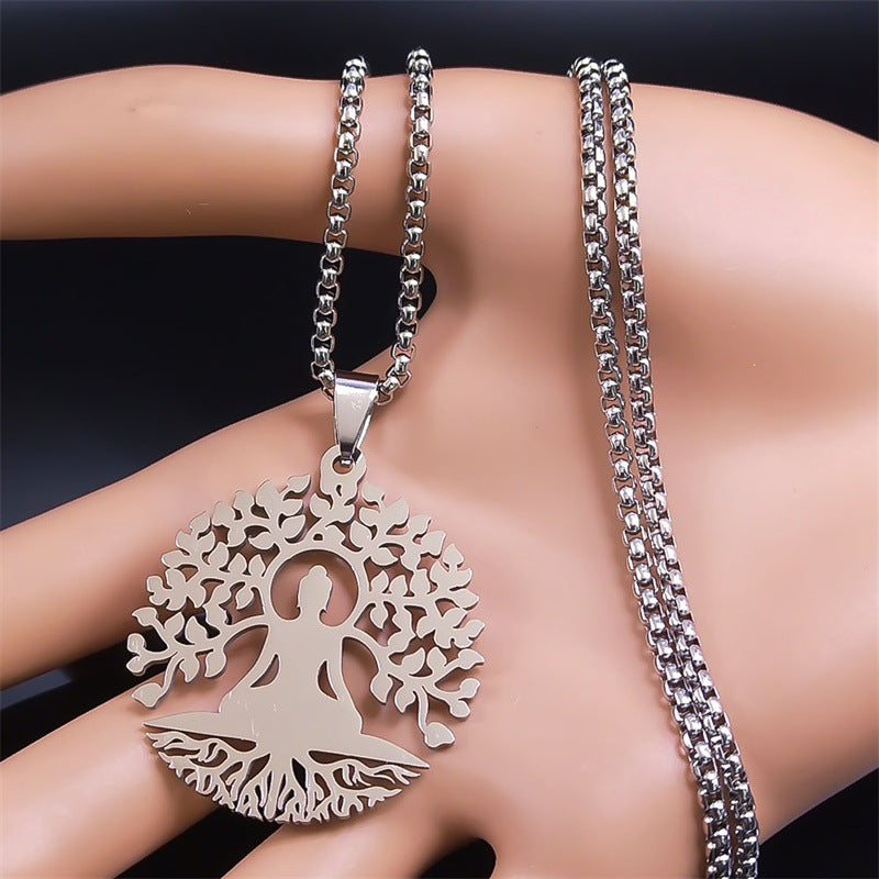 Meditation Buddha Yoga Pendant Necklace