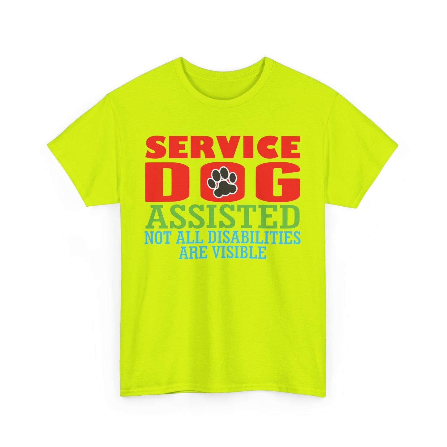 Service Dog Assisted. Heavy Cotton T-Shirt