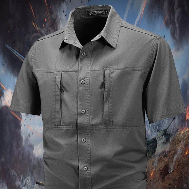 Thin Ice Silk Leisure Short Sleeve Shirt