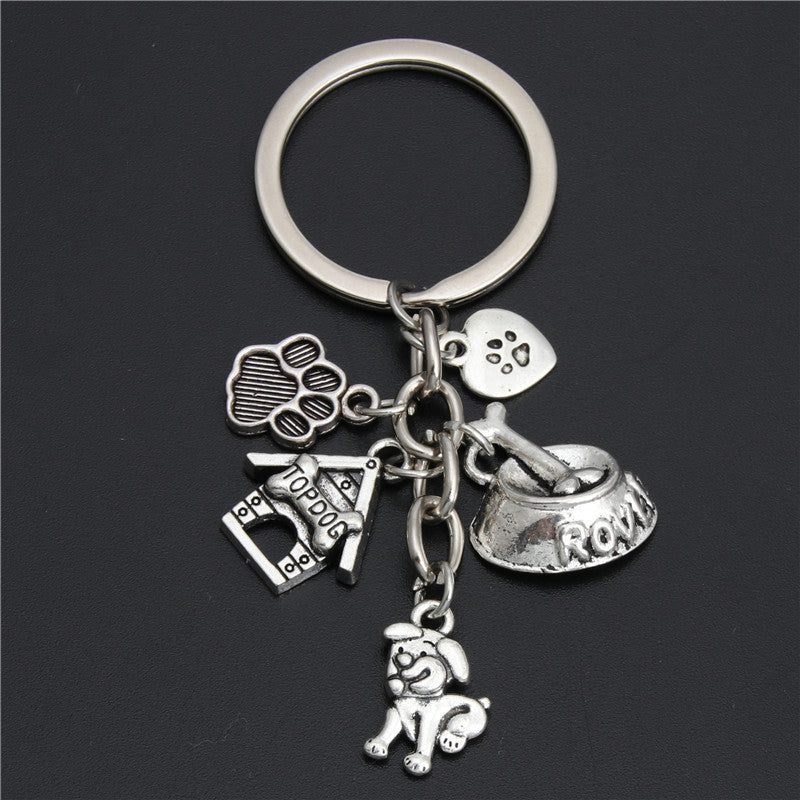 Pet Dog Heart Keychain