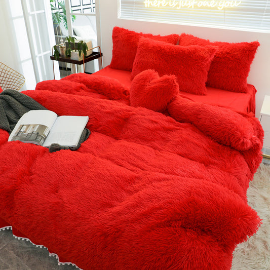 4-piece mink bed set