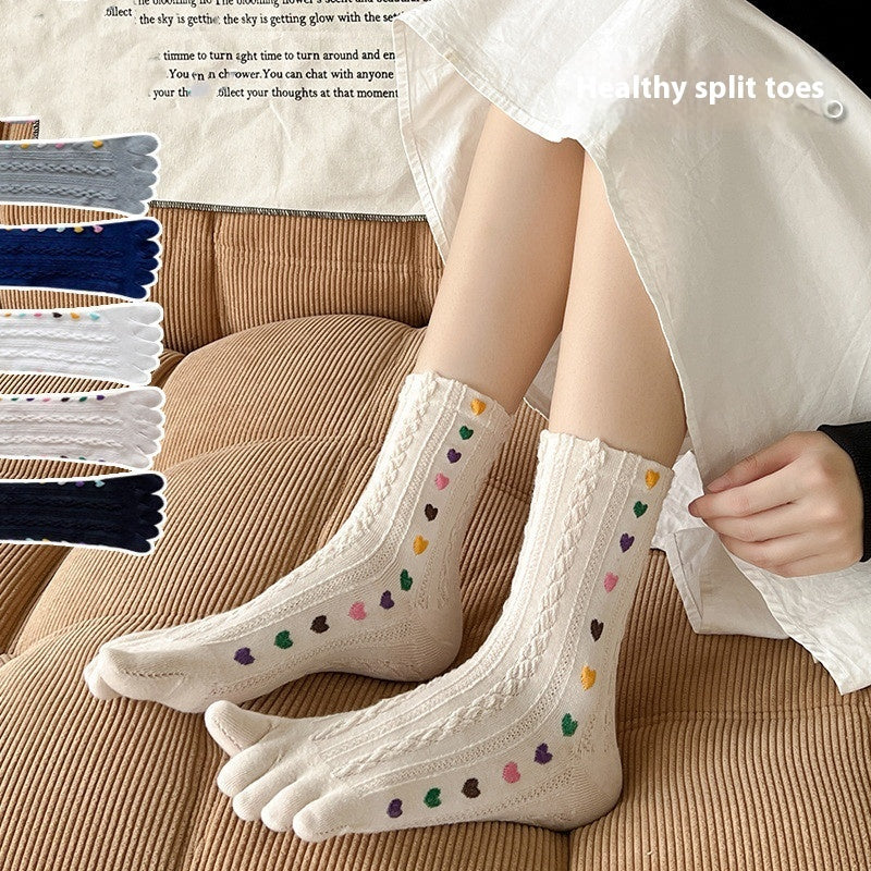 Split Toe Breathable Long Socks