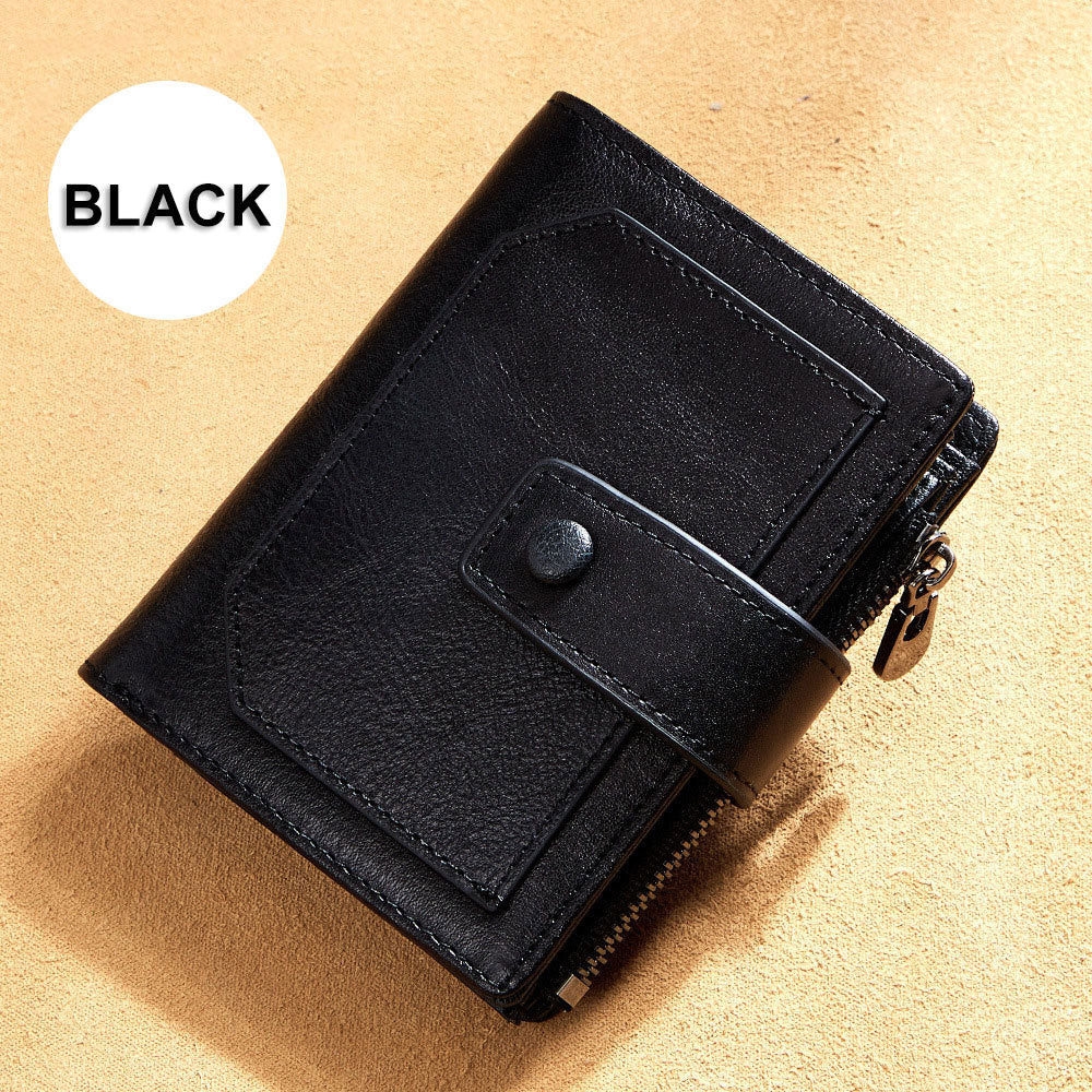 Men's Leather Three Fold Multi Card Space Wallet