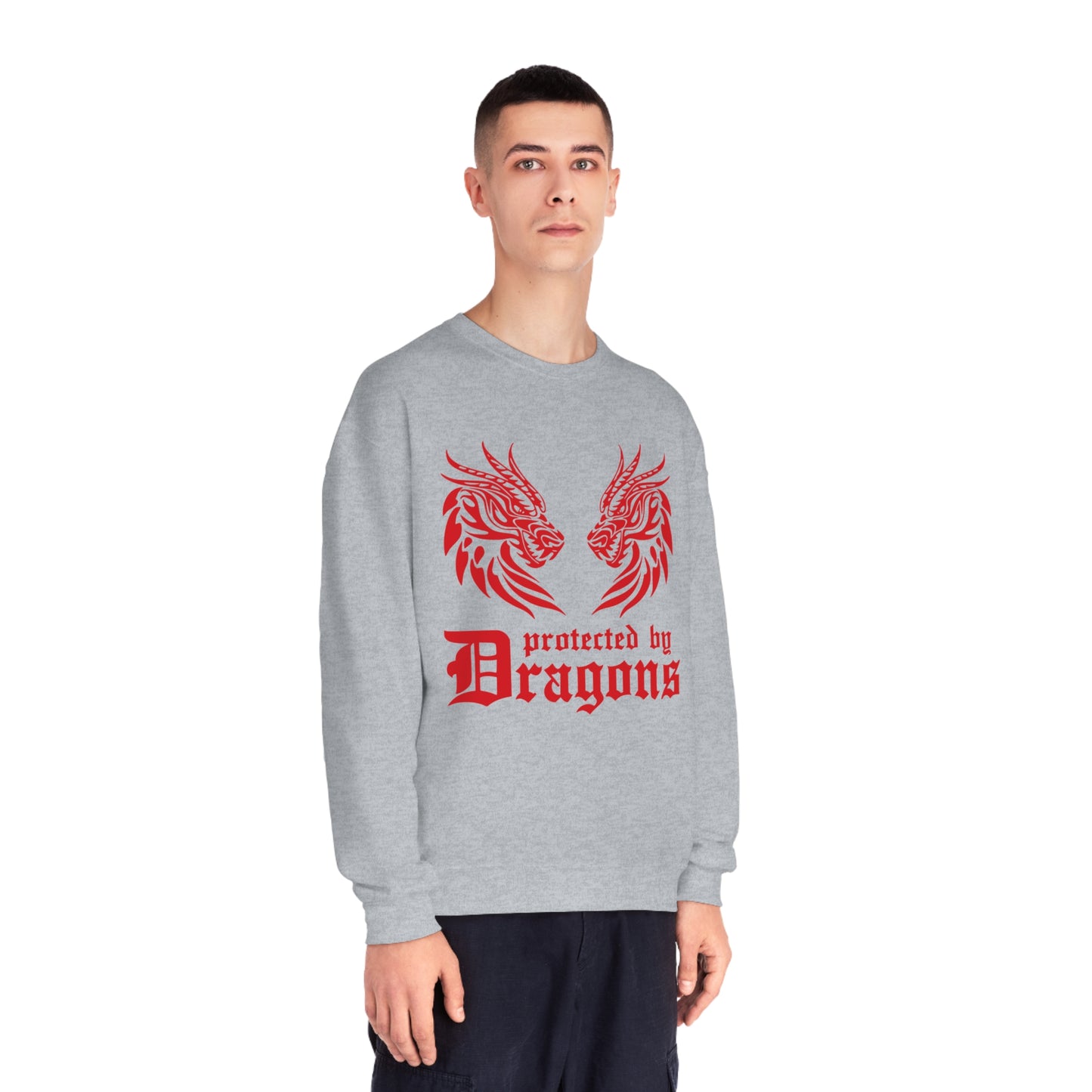 Protected by Dragons, Unisex NuBlend® Crewneck Sweatshirt